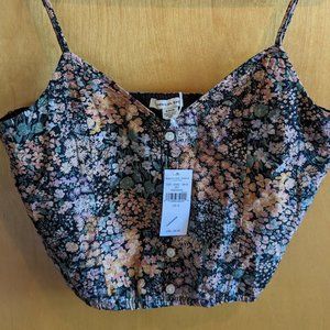 American Eagle Floral Cropped Tank S